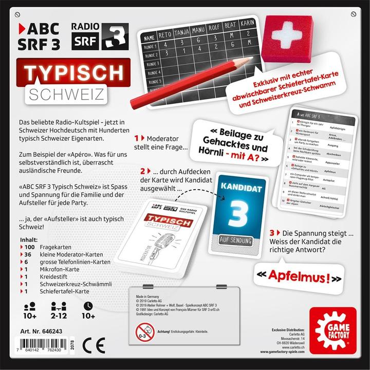 Produktbild Game Factory ABC SRF 3 Typisch Schweiz (Deutsch, Schweizerdeutsch)