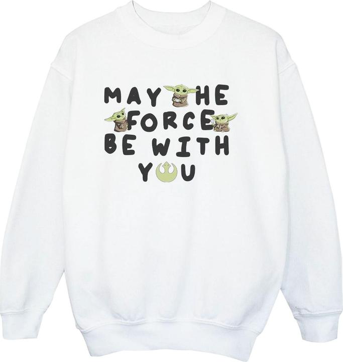 Immagine prodotto Star Wars The Mandalorian Grogu May The Force Be With You Felpa Ragazzi (140, 146)