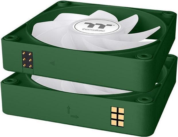 Immagine prodotto Thermaltake TT CT120 EX Reverse ARGB PC Cooling Fan 3 Pack Racing Green (120 mm, 3 x)