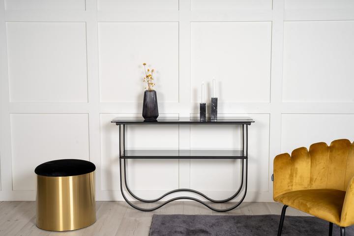 Console design en acier et verre Wavy Furniture Fashion