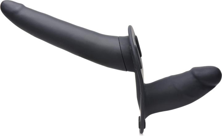 Actual product image XR Brands Power Pegger Double Strap-On Vibrator - Black