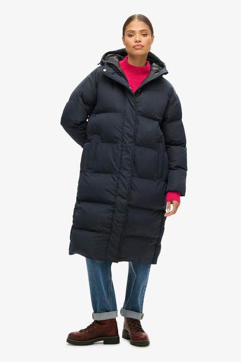Actual product image Superdry Long Hooded Puffer Jacket for women
