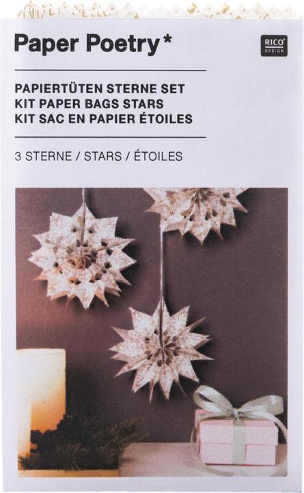 Image du produit Rico Design Set de sacs en papier étoiles "Merry Christmas", petit, blanc (Pochette cadeau, 3 x)