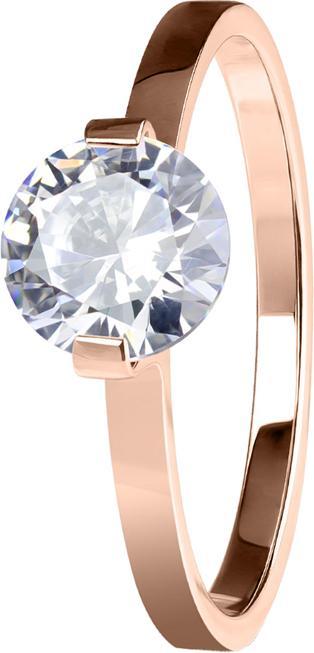 Produktbild Star Piercing Ring rosegold mit grossem Kristall (61, Stahl)