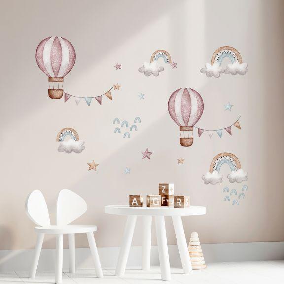 Image du produit Konjac Sponge ROOM Decor SIPO-WS63040 NAKLEJKI NA ŚCIANĘ BALONY TĘCZA GWIAZDKI