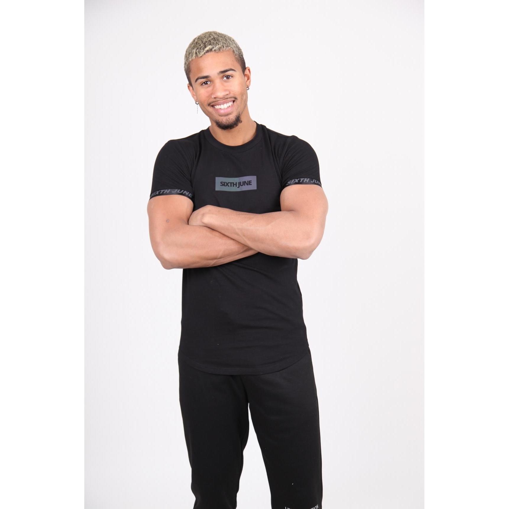 Sixth June, Herren, Shirt, t-hirt ixth june, Schwarz, Grau, (S)