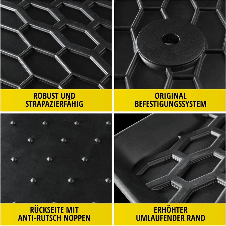 Actual product image Walser Rubber mats suitable for rubber mat VW ID.4/ID.5, Audi Q4 SUV, Skoda Elroq (2 front mats + 2 rear mats)