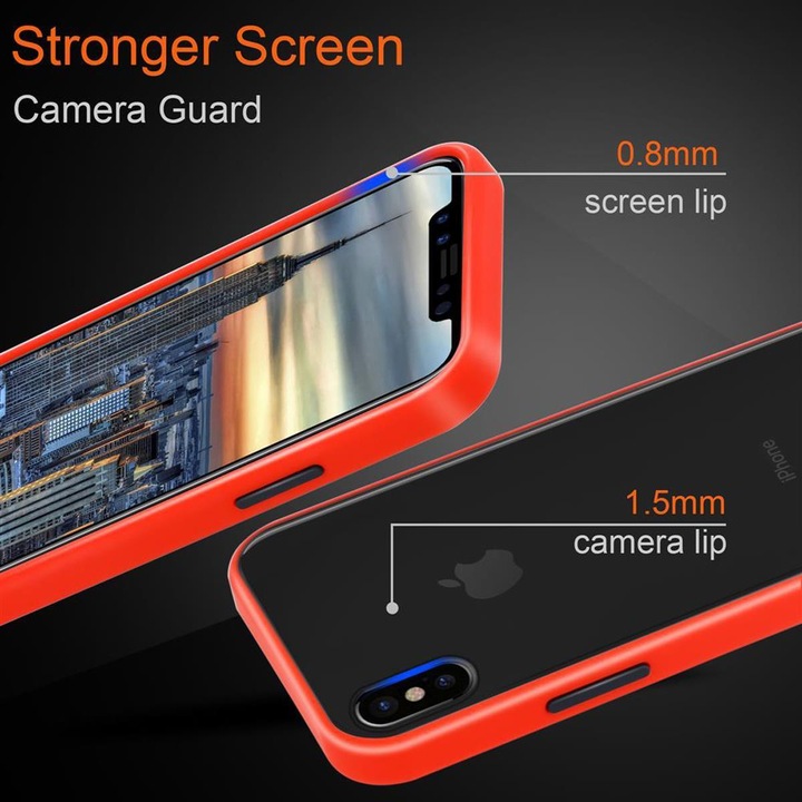 Produktbild Cadorabo Hybrid Matt Cover (Apple iPhone X)