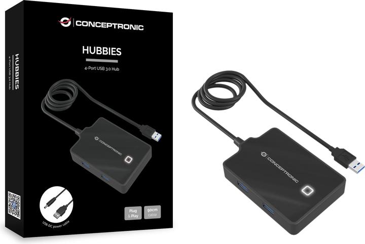 Image du produit Conceptronic Hub USB (USB-C, 4 Ports)