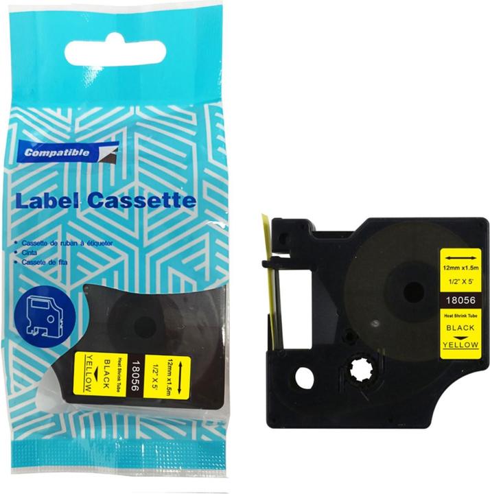 Immagine prodotto Hermex Alternative Schrumpfetiketten zu Dymo 18056 / S0718310 (1.20 cm, Giallo, Nero)