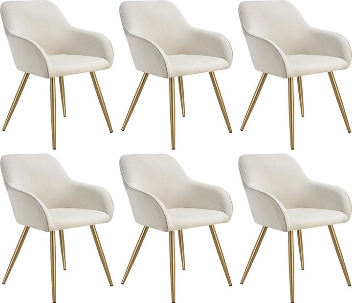 Actual product image tectake ChairMarilyn,corduroylook,upholstered