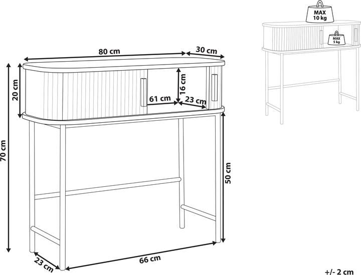 Produktbild Beliani Bradley (80 x 30 x 70 cm)
