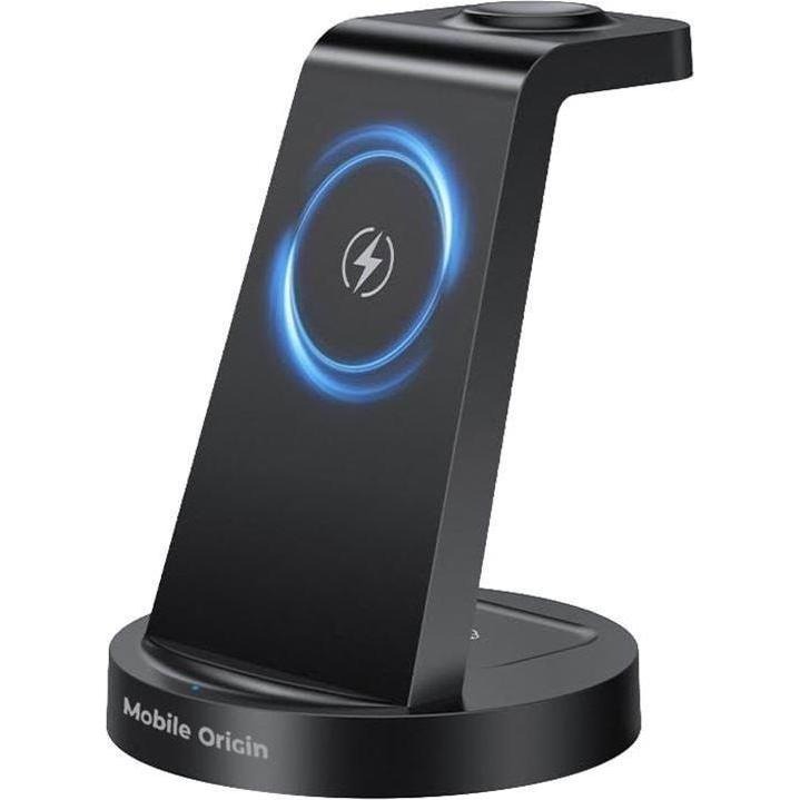 Mobile Origin 3In1 Wireless Charger Pw13 Samsung Compatible, Caricabatteria Senza Fili