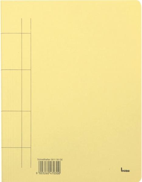 Actual product image Bene 25 loose-leaf binders cardboard yellow DIN A4 (A4, 1 x)