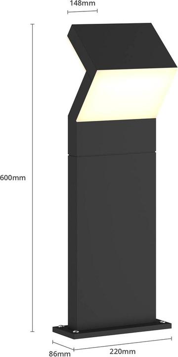 Produktbild Arcchio Havin Aussen Garten Leuchte H60 Dark Grey (1200 lm, IP65)