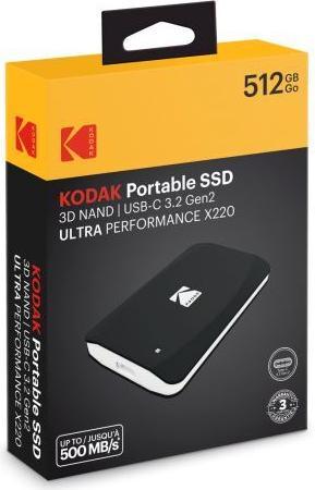 Produktbild Kodak SSD 3.2Gen2 X220 512GB Portable (0.51 TB)