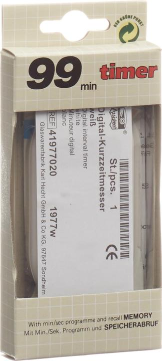 Actual product image Assistent Quartz Digital Short Timer white