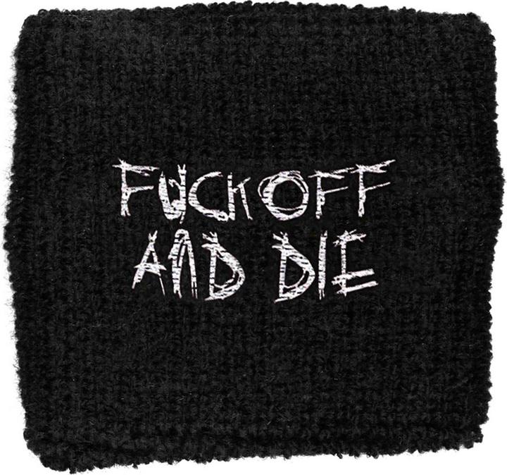 Darkthrone Fuck Off And Die Fabric Wristband (20% elastane, 80% cotton)
