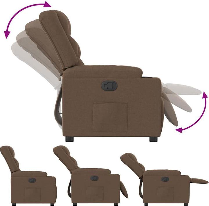 Produktbild vidaXL Relaxsessel Braun Stoff