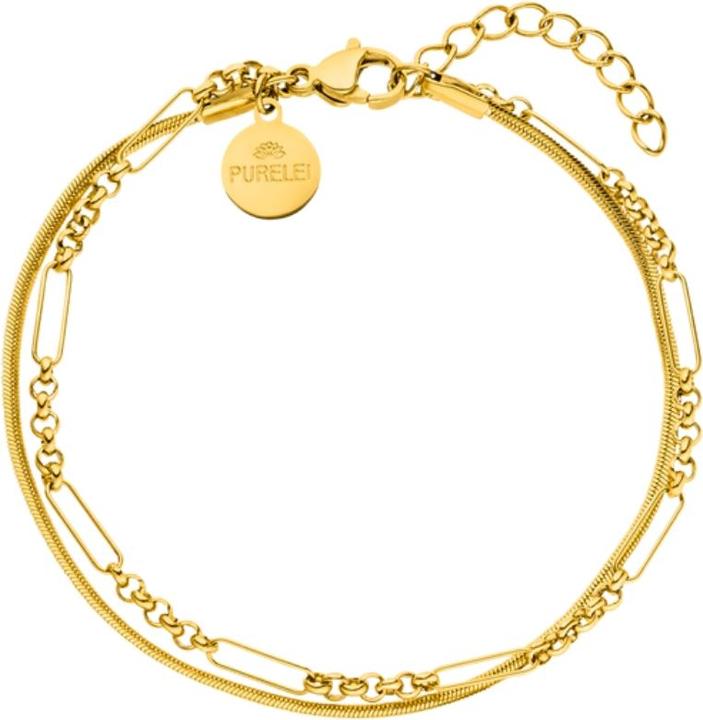 Immagine prodotto Purelei Bracciale Unison oro (19 cm, Acciaio inossidabile placcato oro 18 carati)