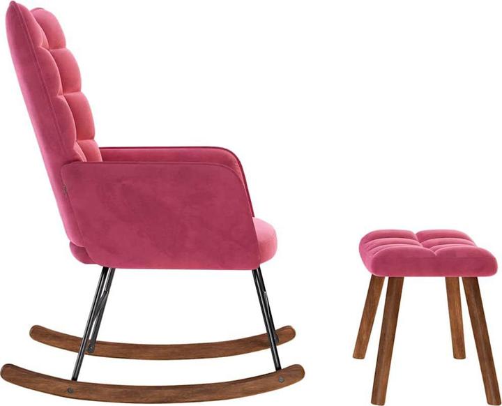 Produktbild vidaXL Schaukelstuhl mit Hocker