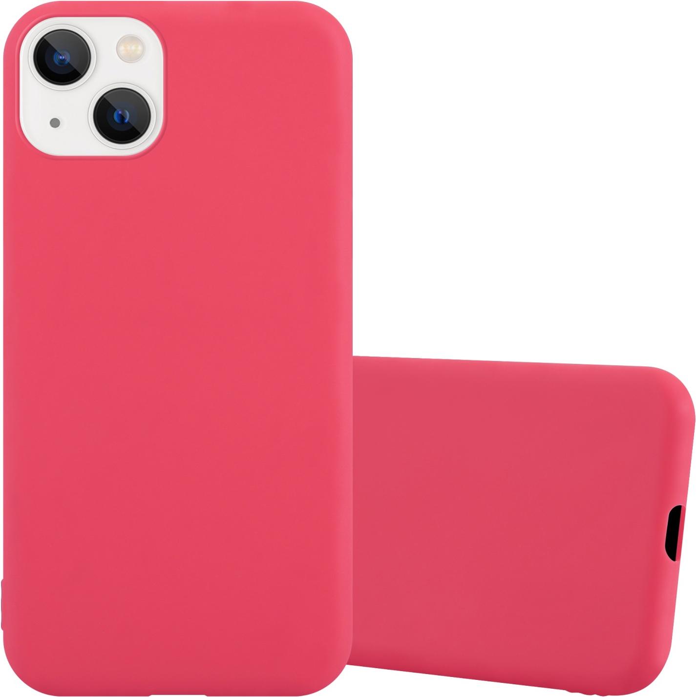 Cadorabo Hülle für Apple iPhone 14 im TPU Candy Style (Apple iPhone 14), Smartphone Hülle, Rot