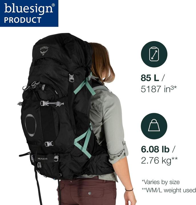 Actual product image Osprey Ariel Plus 85 Backpack (100 l)