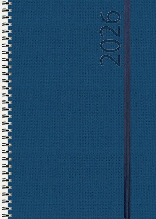 Produktbild Buchkalender Wochentimer Spirale dunkelblau 2026 (A5, Deutsch)