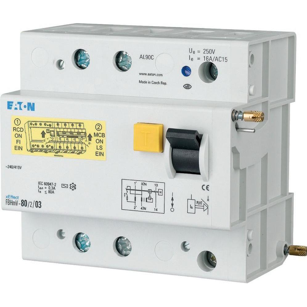 Eaton, Schutzschalter, FI-Auslöseblock für AZ, 80A, 2p, 500mA, 170261