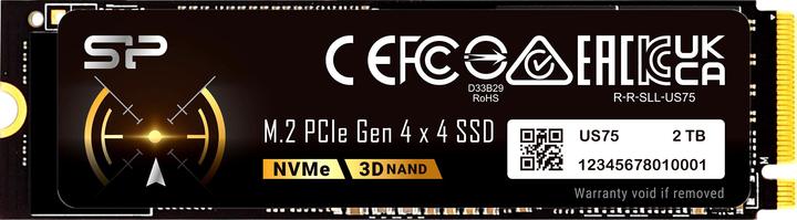 Actual product image Silicon Power SSD US75 2TB M.2 PCIe NVMe (2000 GB, M.2 2280)