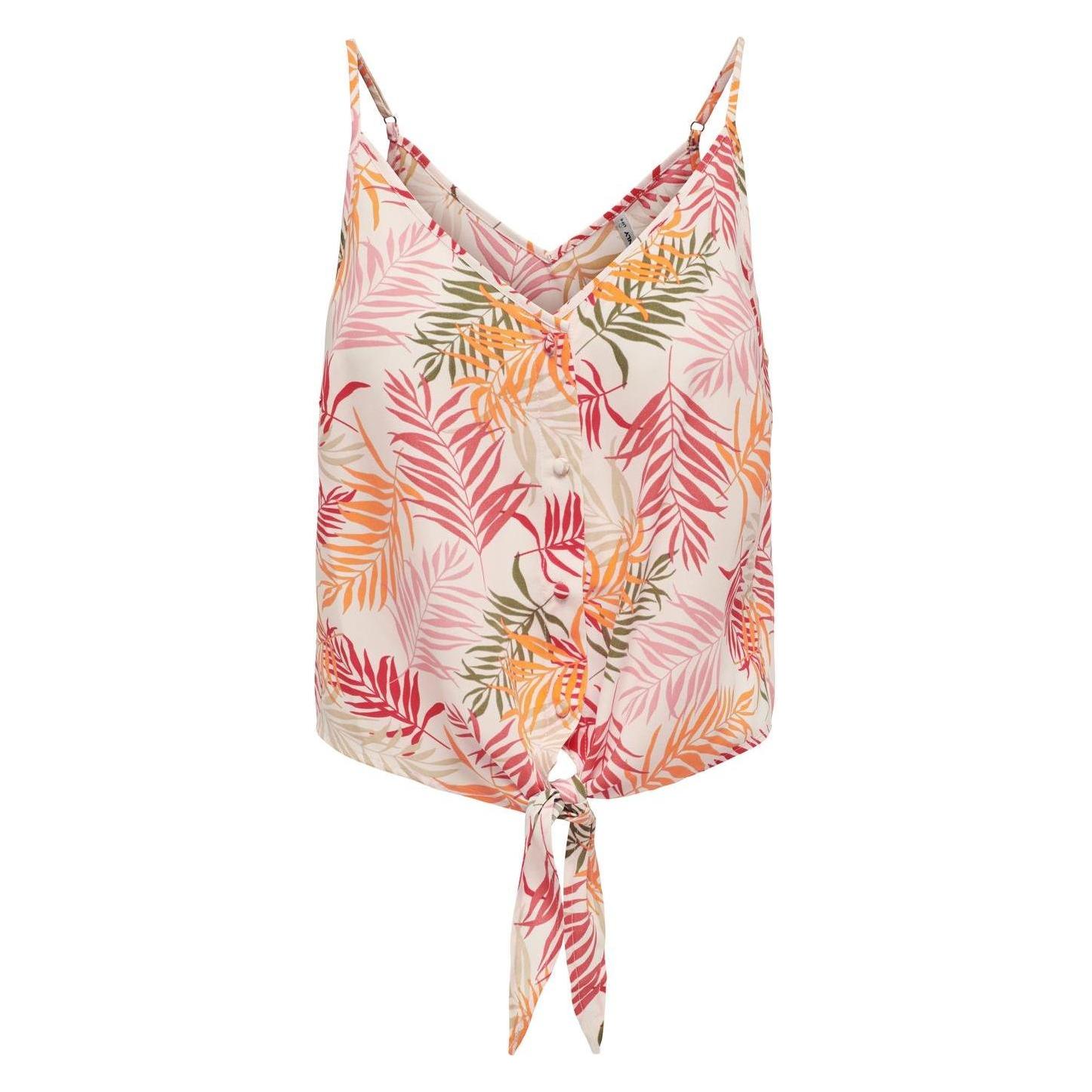 Only, Damen, Blusen, Onllaure Fr Knot Singlet Cs Ptm, Weiss, (L)