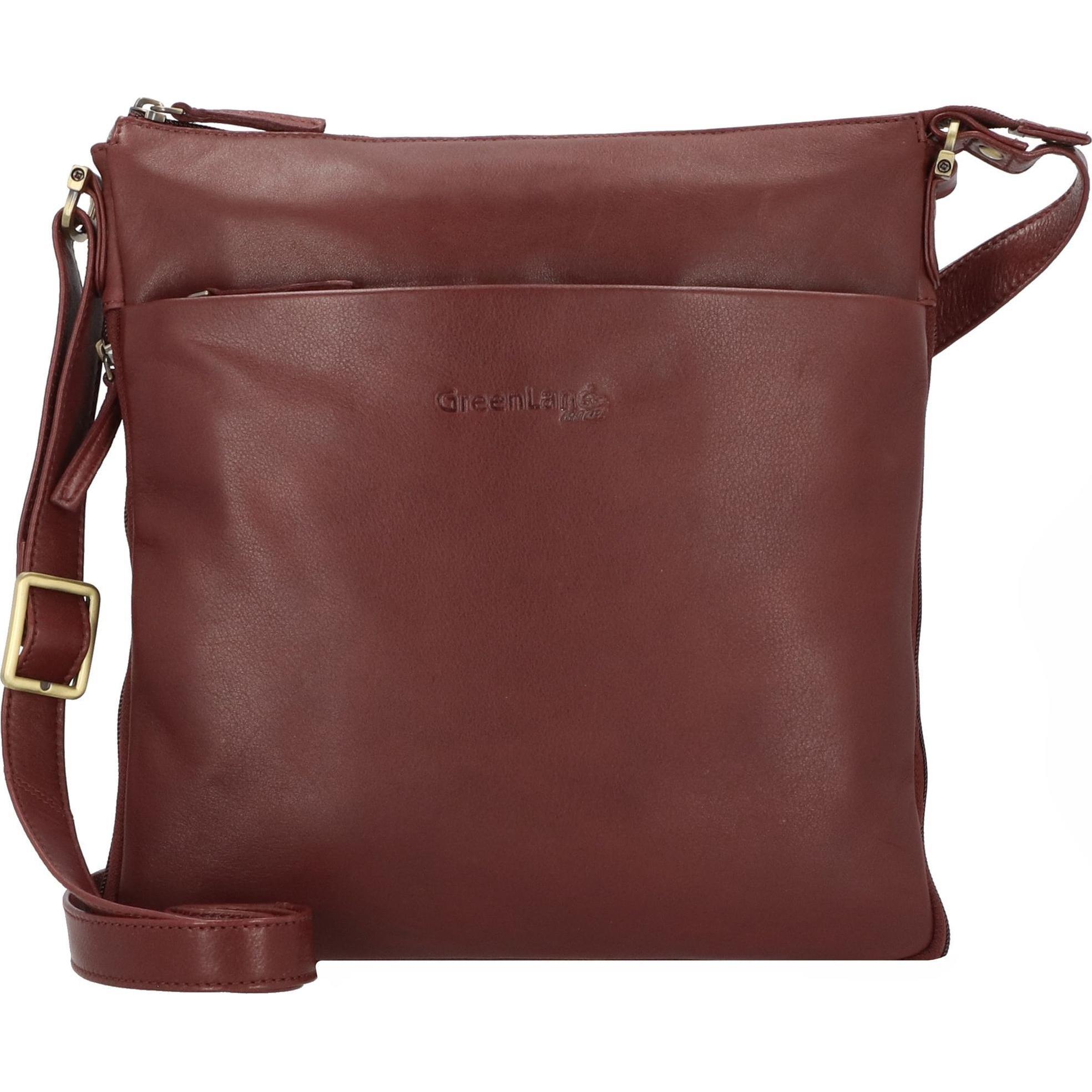 Greenland Nature, Handtasche, Nature Umhängetasche Leder 28 cm, Braun