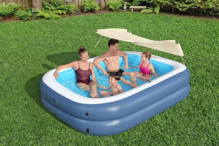 Actual product image Bestway Pool 2 chambers rectangular with roof