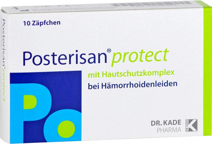 Produktbild Posterisan protect bei Hämorrhoidenleiden Zäpfchen, 10 St. Zäpfchen (Intimwaschlotion)