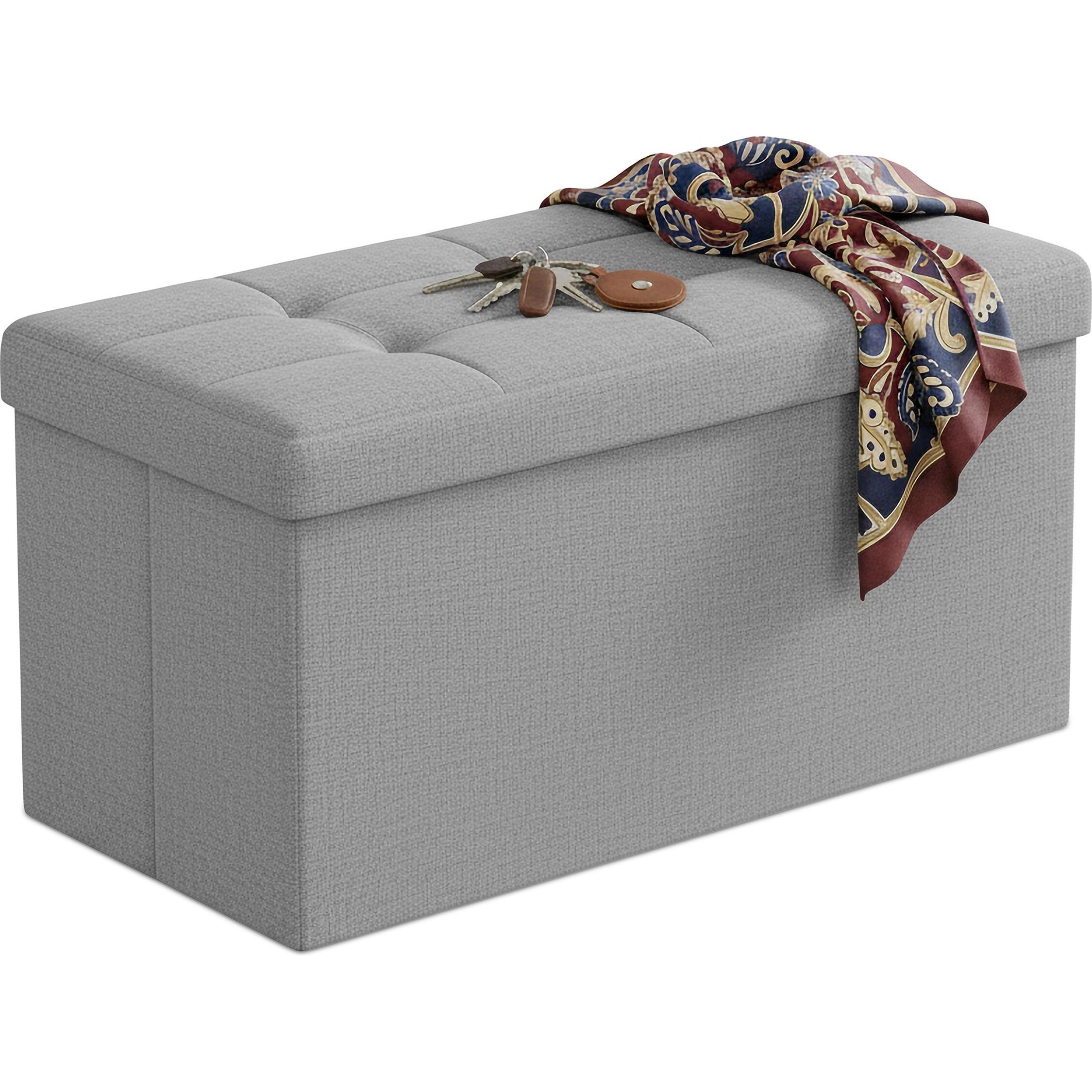 Relaxdays, Panca, Sitzbank aus Stoff (76 cm)