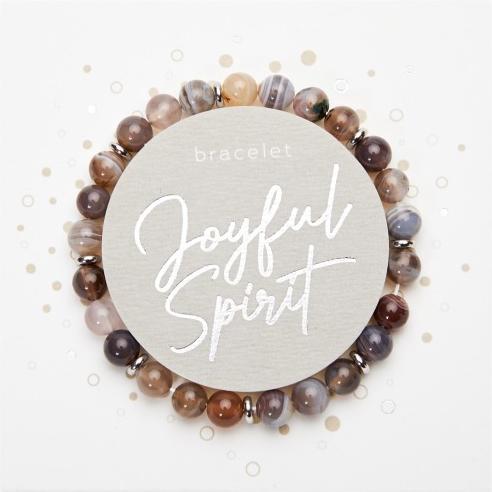 Produktbild HCA Armband - "Joyful Spirit" - Botswana-Achat (18 cm, Edelsteine kombiniert mit Elementen aus Edelstahl)