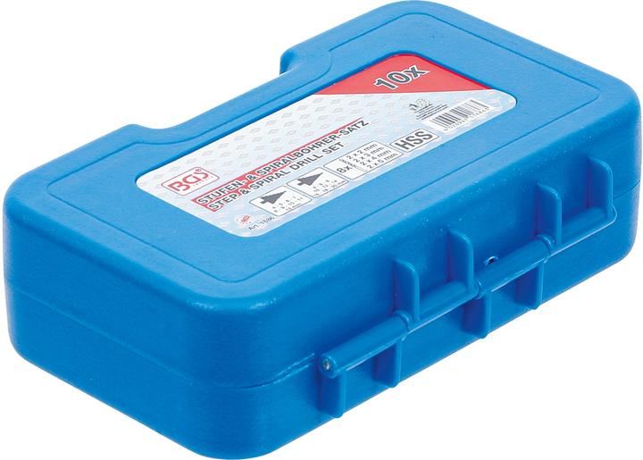 Actual product image BGS Step Drill and Twist Drill Set Ø 4 - 12 / 4 - 20 mm 2 - 5 mm 10 pcs. (2 - 5 mm, 4 - 12, 4 - 20)