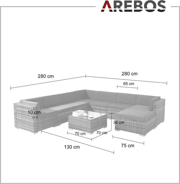 Produktbild Arebos Polyrattan