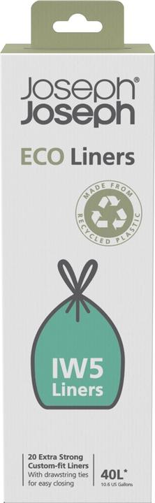 Image du produit Joseph Joseph IW4 40 L Sacs poubelle Eco Sacs poubelle recyclés 20pcs Gris (20 x, 40 l)
