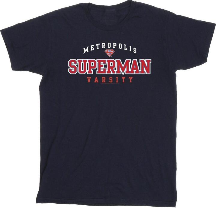 Actual product image Mens Superman Metropolis Varsity T-Shirt (L)