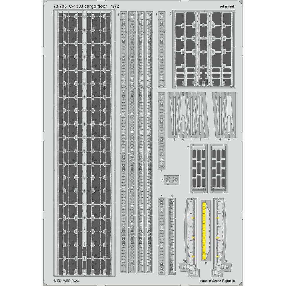 Eduard C-130J cargo floor 1/72 ZVEZDA