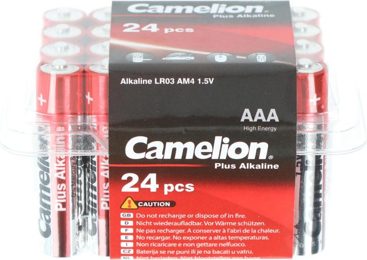 Actual product image Camelion Plus Alkaline AAA Batterien, 24 Stück in praktischer Aufbewahrungsbox (24 pcs., AAA, 1250 mAh)