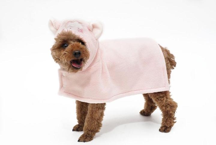 Productafbeelding Peppy buddies Badjas Schaap L, Roze, Maat 55 cm - (697271866749) (L, Hondenbadjas)