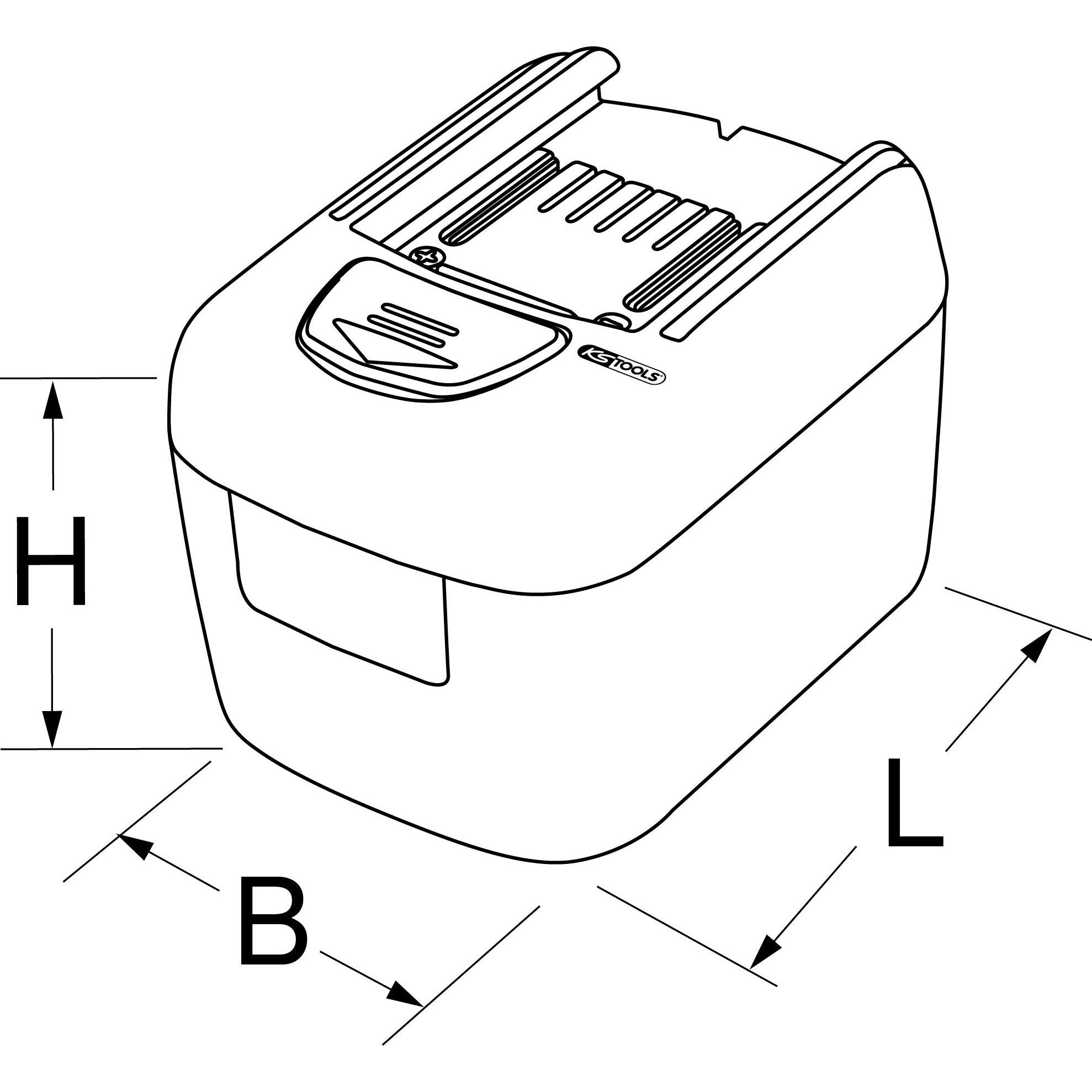 Thumbnail - KS Tools, Werkzeugakku + Ladegerät, Universal-Schiebe-Akku, 10,8V, 1,5Ah (10.8 V)