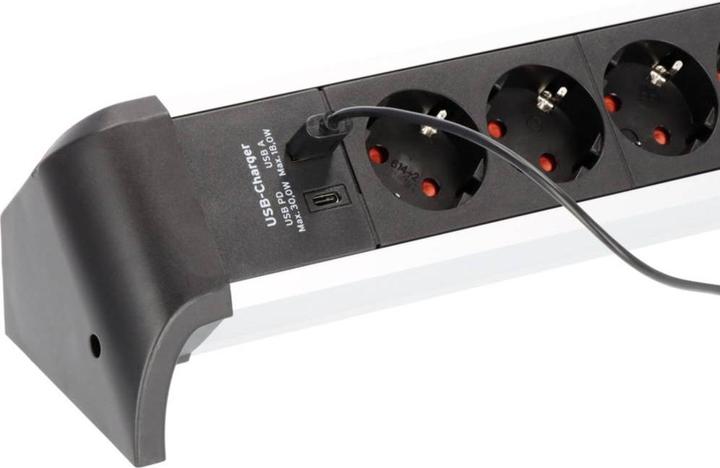 Produktbild Brennenstuhl Steckdosenleiste ALU-Office-Line 4fach 1,8m USB (4 x, USB-A, 1.80 m)