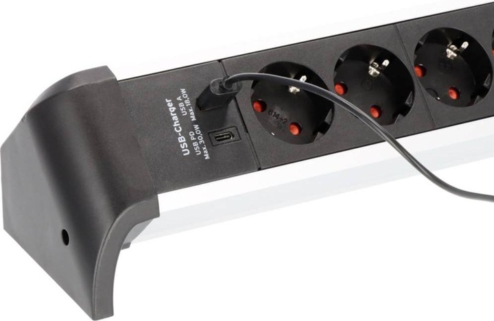 Actual product image Brennenstuhl Power strip ALU-Office-Line 4gang 1.8m USB (4 x, USB-A, 1.80 m)