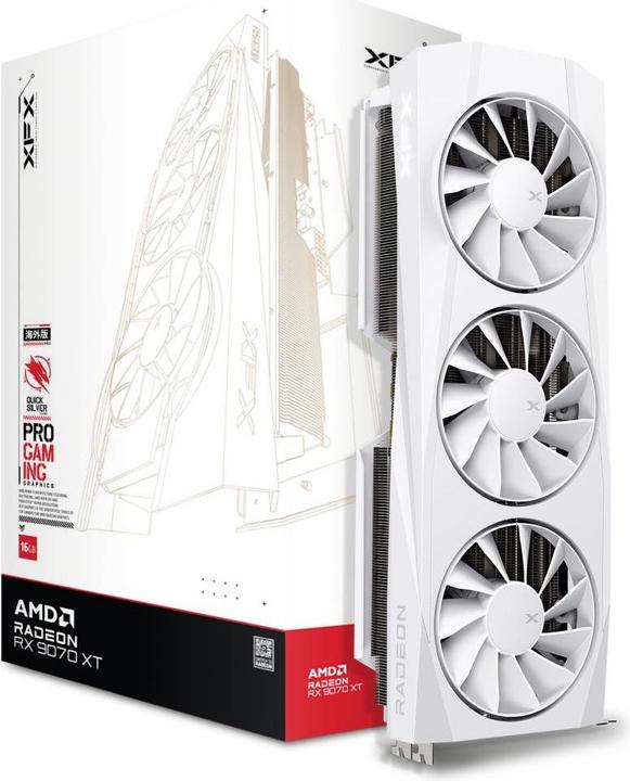 Actual product image XFX Quicksilver Radeon RX 9070 XT White Gaming Edition (16 GB)