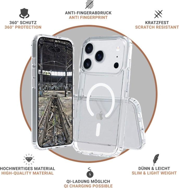 Produktbild JT Berlin BackCase Pankow Clear MagSafe| Apple iPhone 17 Pro| transparent| (11157) (Apple iPhone 17 Pro)