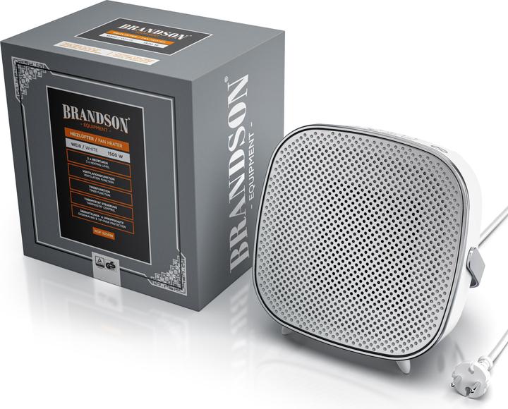 Actual product image Brandson Ceramic fan heater 1500 watt, bathroom quick heater with temperature control, energy-saving, quiet (1500 W)