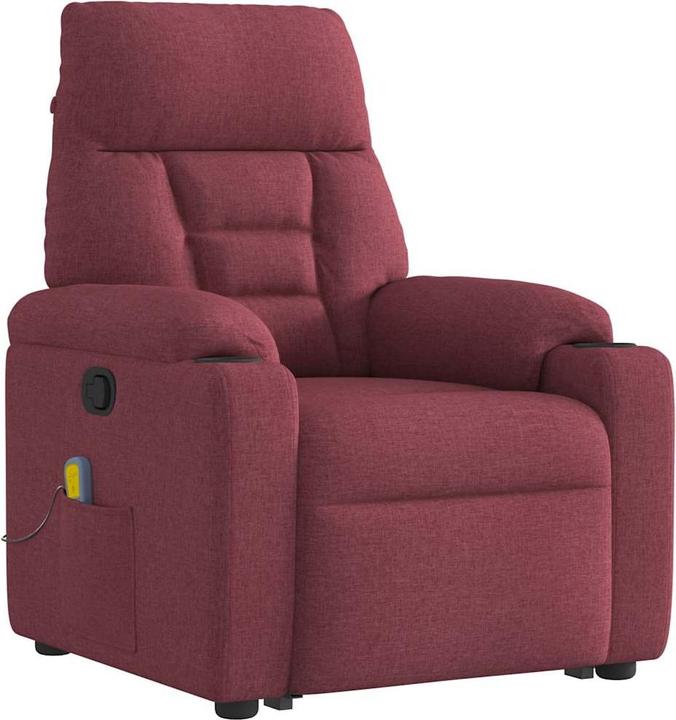 Produktbild VidaXL Massagesessel mit Aufstehhilfe Weinrot Stoff